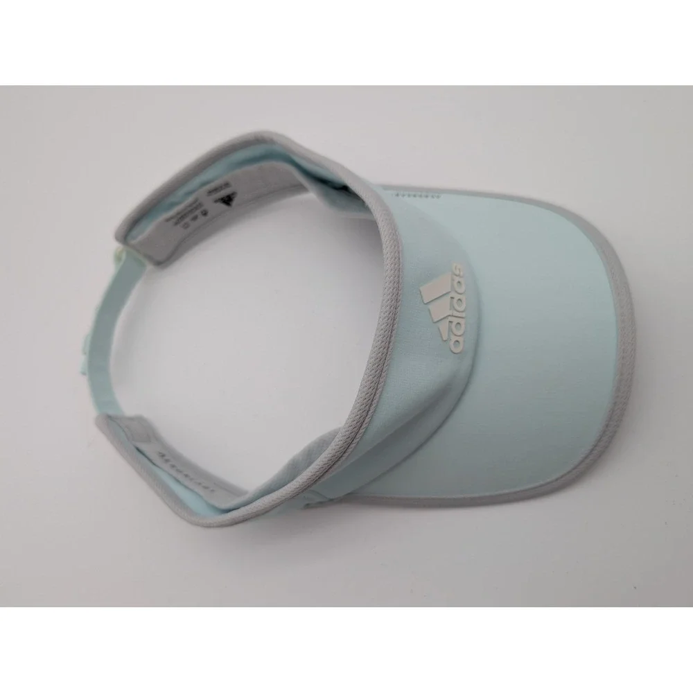 Adidas Aeroready Women Light Blue Grey Athletic Golf Tennis Running Visor Hat